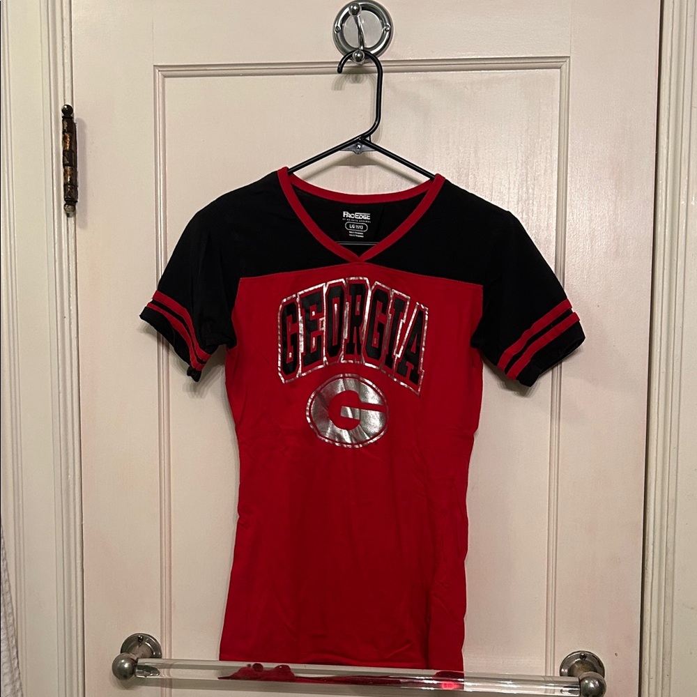 Georgia Red and Black Jersey Type Shirt